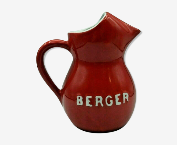 Pichet vintage rouge et blanc