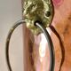 Vintage copper lion's head umbrella holder