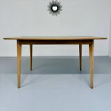Extendable dining table in solid beech, Scandinavian design from the 70s