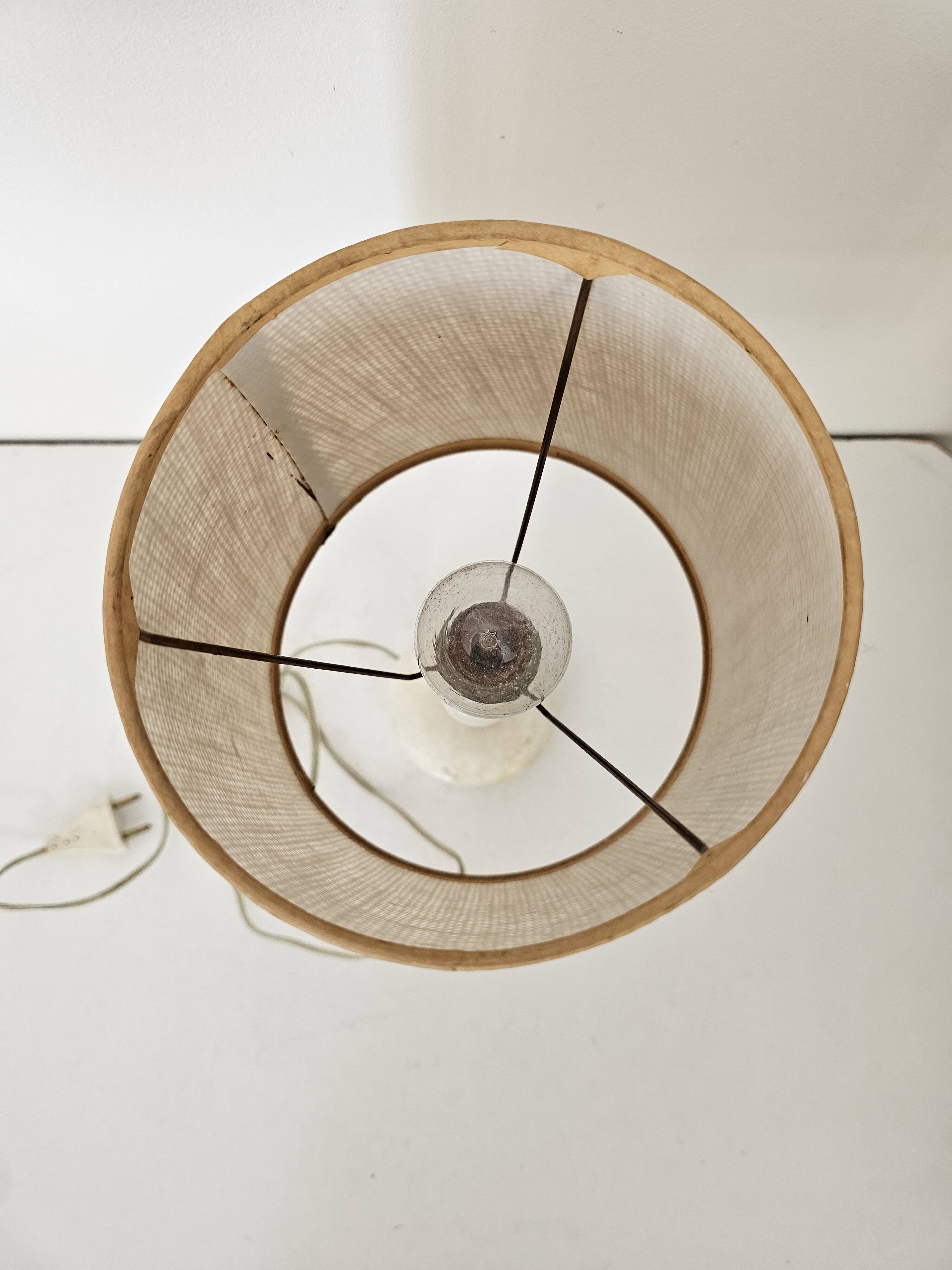 Table lamp with alabaster marble base, vintage 60s.