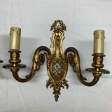 Paire d’appliques classiques en bronze doré