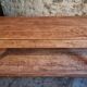French antique work table in pitch pine – large workshop / draper's table, early 20th century