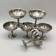 6 STAINLESS STEEL ICE CREAM CUPS, vintage, Le Grün Du vert Orfèvres