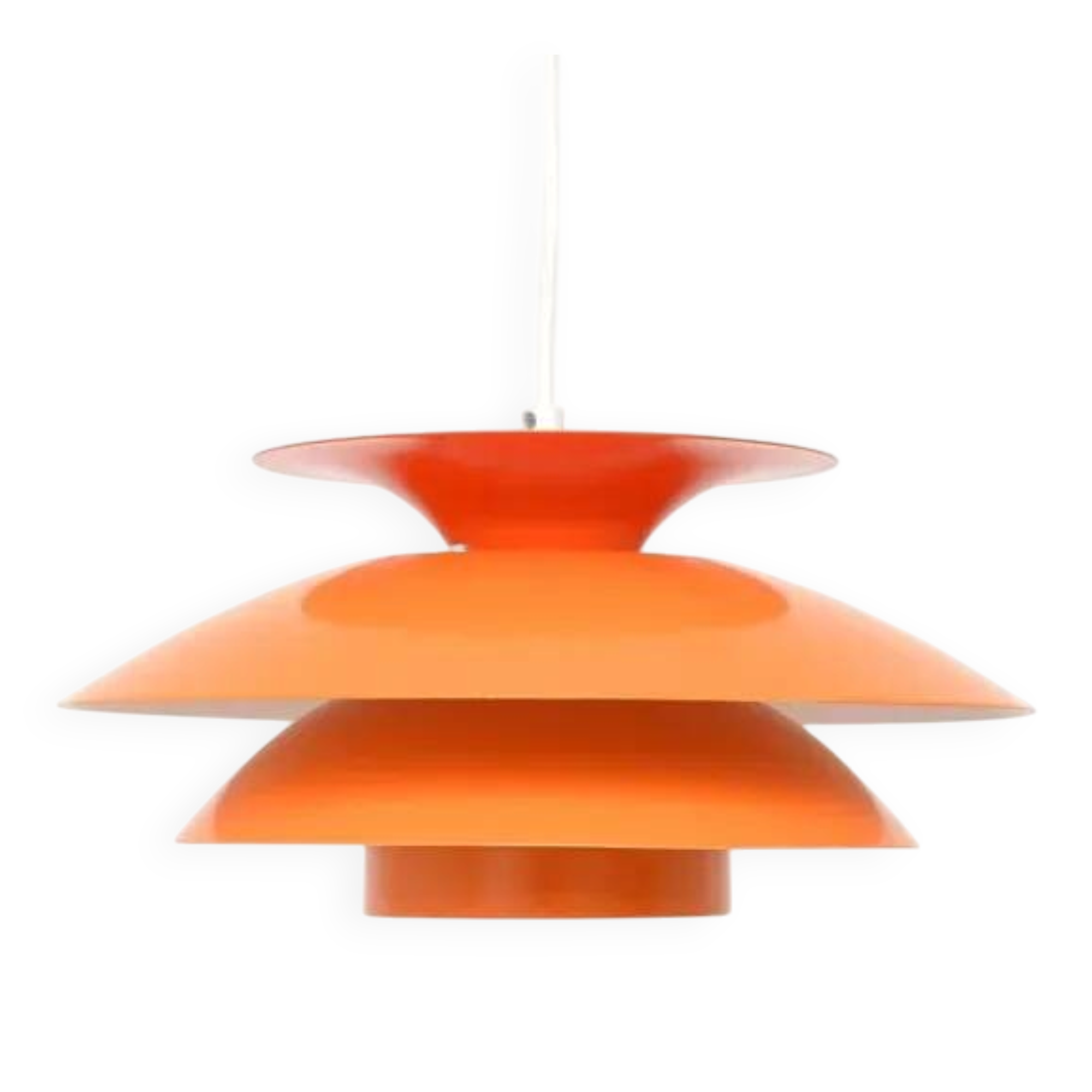 Orange Scandinavian lamp, 1970s