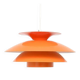 Orange Scandinavian lamp, 1970s
