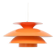 Orange Scandinavian lamp, 1970s