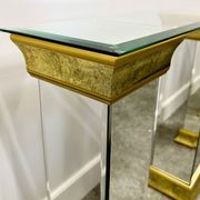 Rare Pair Of Mirrored Plinths or Console By Deknudt, Belgium 1980s