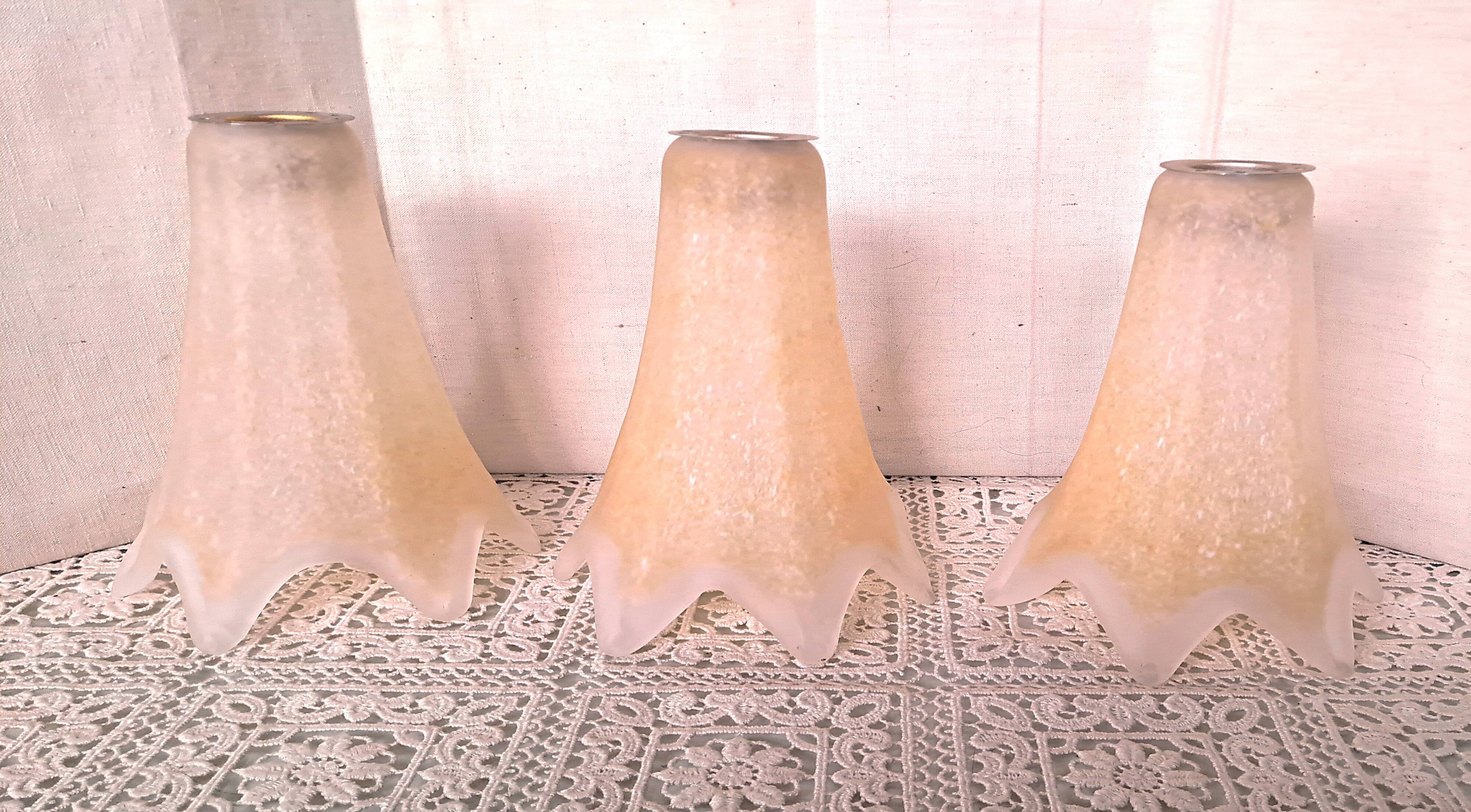 Suspensions Lustre ceiling light Opaline glass France POP 1960 Decoration reduced