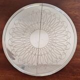 Christofle Gallia silver metal extendable trivet with wheels