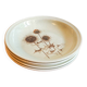 4 x sarreguemines france thistle deep plates mid century gres ceramic pottery salad bowls