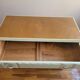 Vintage upcycled commode — mint green and natural wood