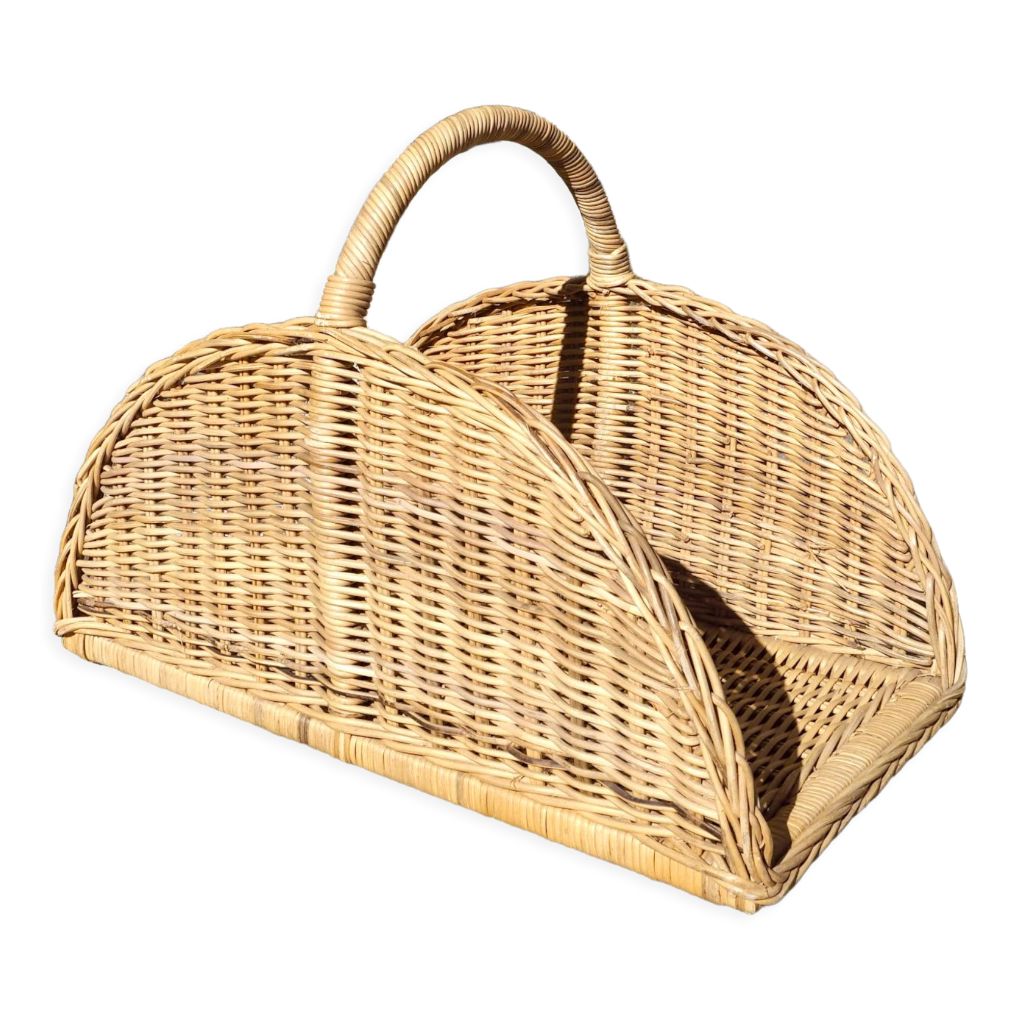Wicker log basket