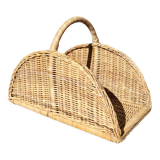 Wicker log basket