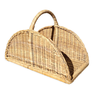 Wicker log basket