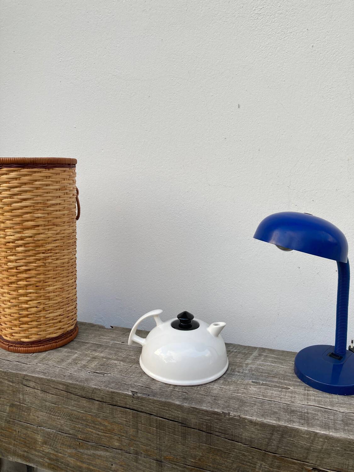 Postmodernist white ceramic teapot