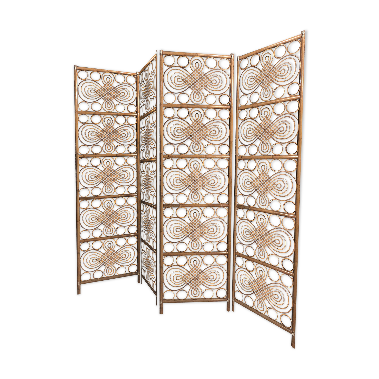 Vintage rattan screen