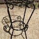 Guéridon porte-plante vintage fer forgé torsadé – Élégance romantique 50'