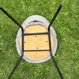 "barrel" chair with compass legs from the 60s