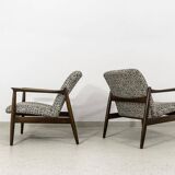 Pair of vintage armchairs GFM-64 by Edmund Homa, GFM, Poland, 1960s