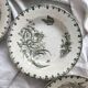 7 earthenware soup plates with butterfly and flower design "Nancy" LG Clairefontaine