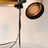 Desk lamp from the 70s and 80s, chrome and white lacquered metal