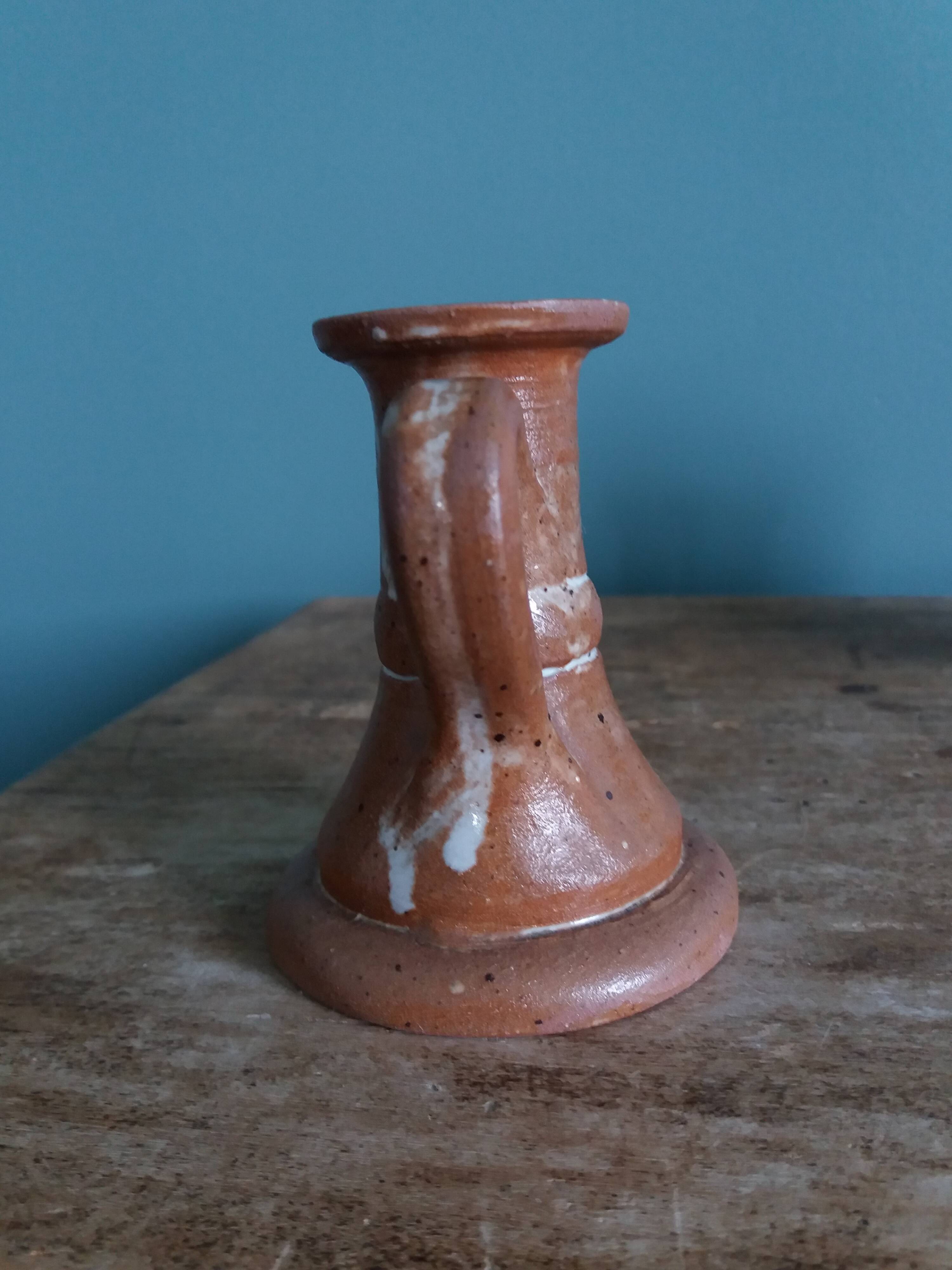 Puisaye stoneware candle holder