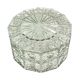 Lampe de plafond en verre avec rosace en cristal, style Hillebrand, Allemagne, années 1970.