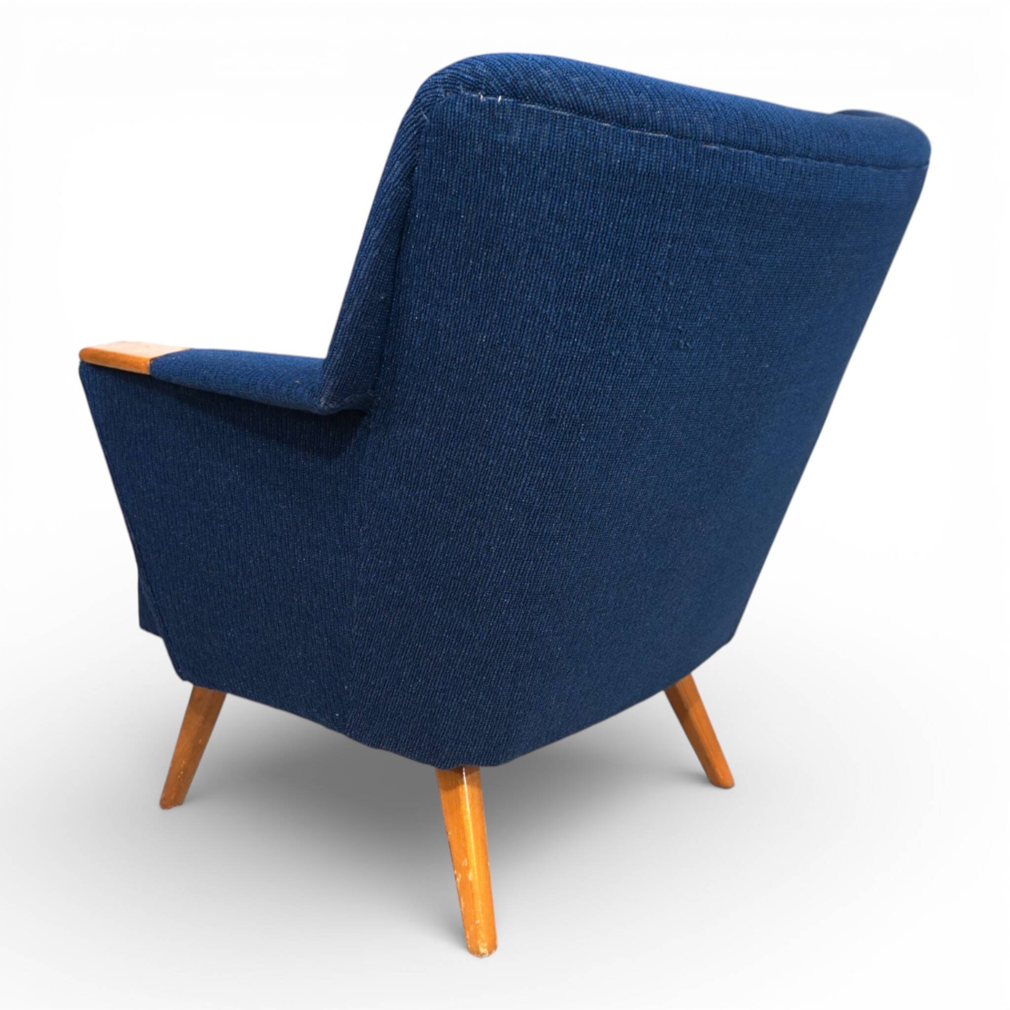 Blue cocktail chair MCM, 1950