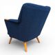 Blue cocktail chair MCM, 1950