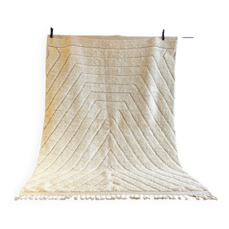 Moroccan Berber rug Beni Ouarain in beige wool