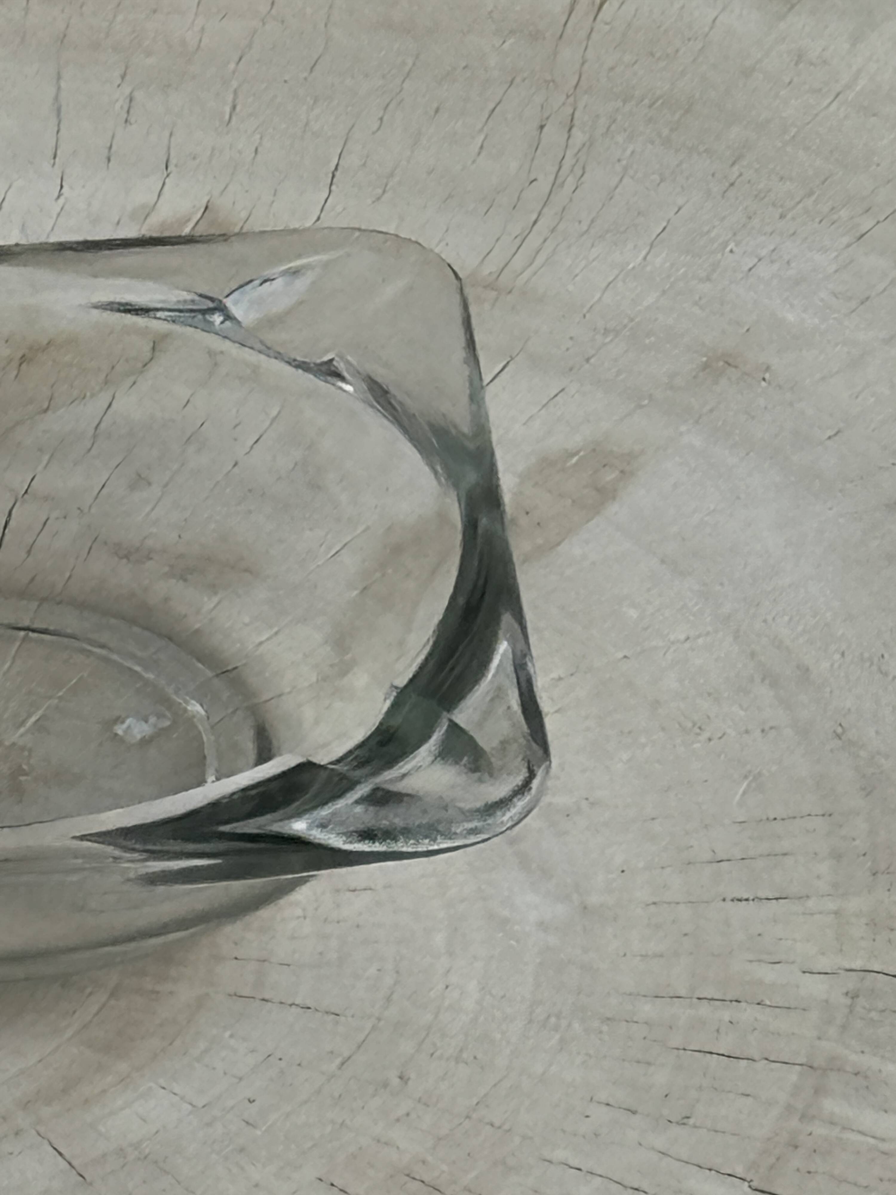 Small square ashtray Duralex Saint Gobain France