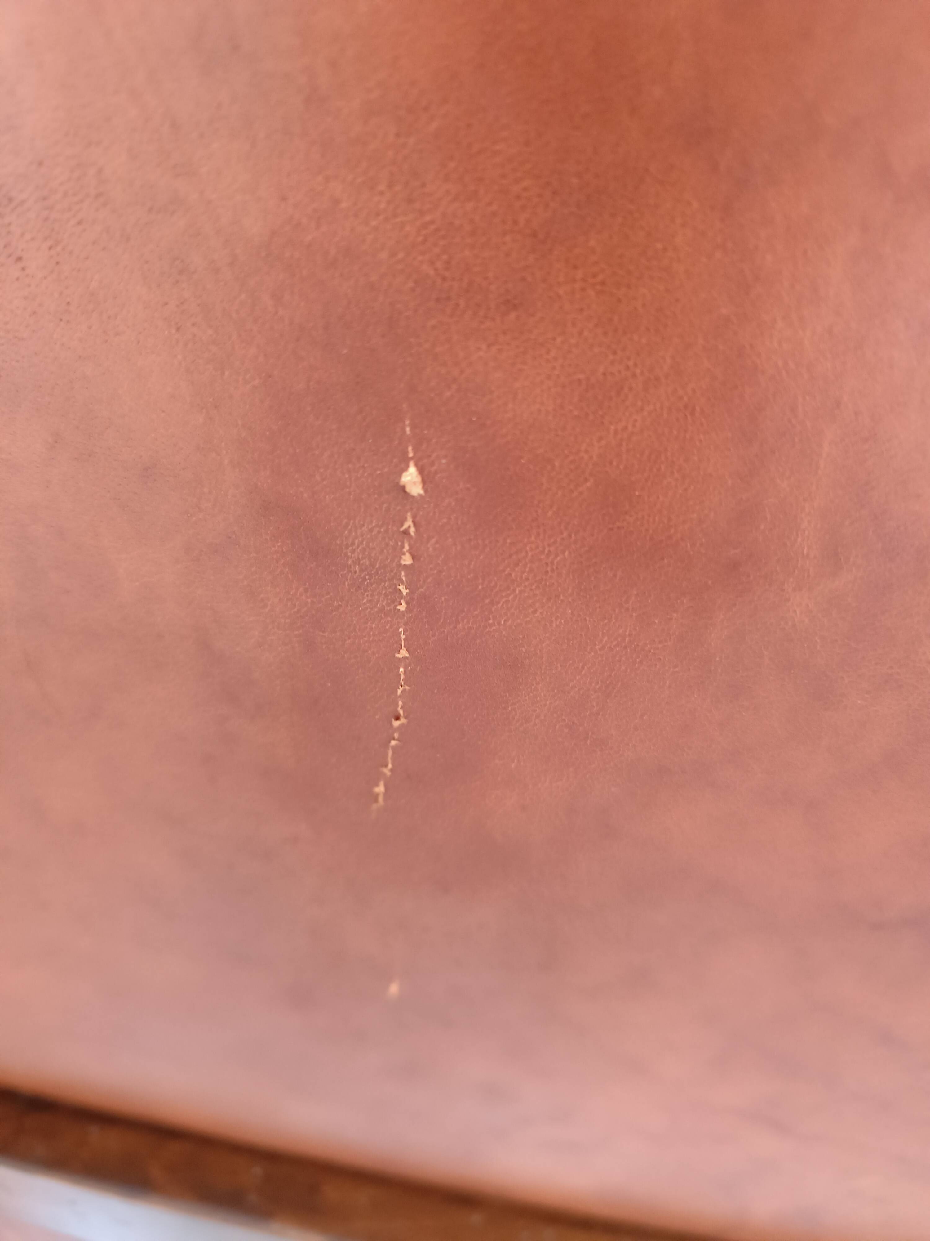 4-leaf wood and leather screen