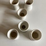 set of 6 coquetiers in fine earthenware iron earth fine 19th