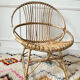 Pair of vintage rattan armchairs
