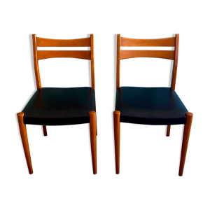 paire de chaises en hêtre