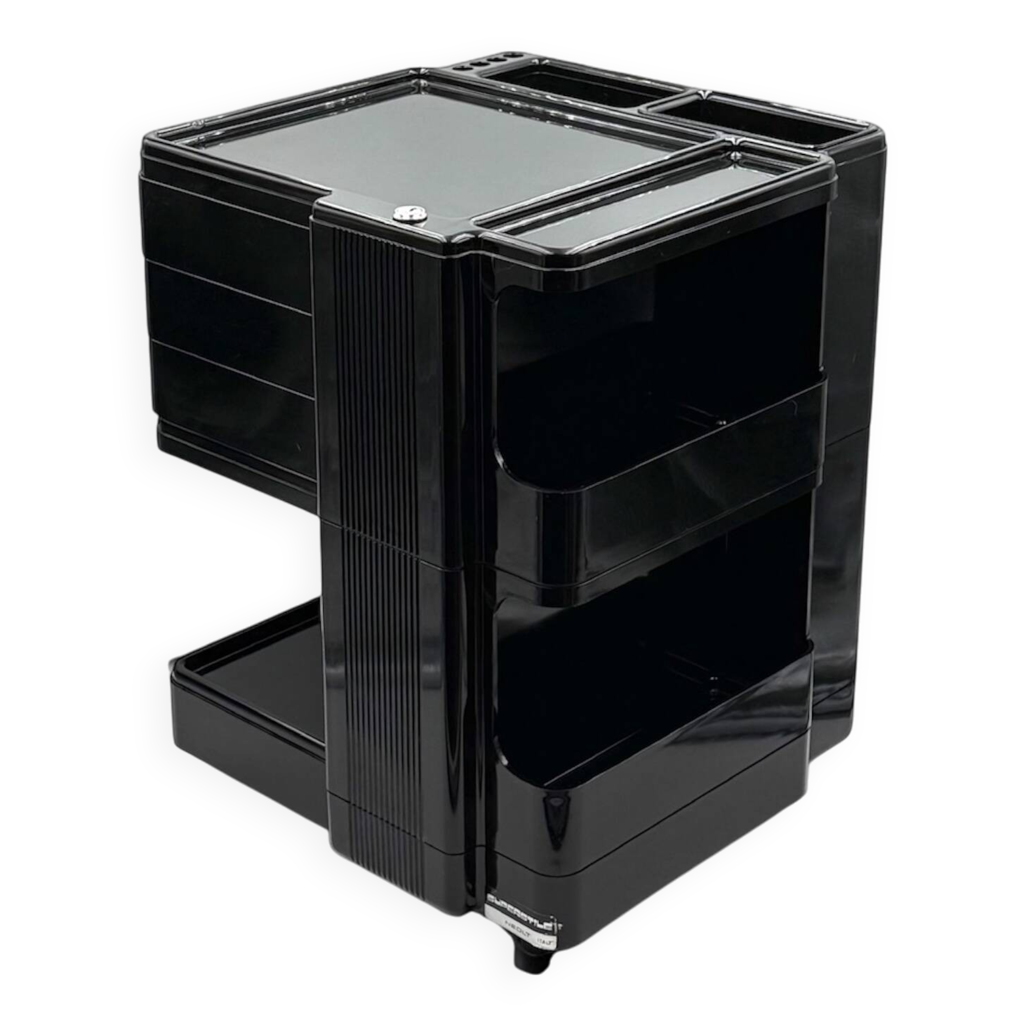 70s Organiser Trolley 'Superstile' Neolt in Glossy Black