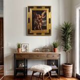 Tableau ancien italien du XVIIe siècle, Tobie et l'ange