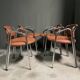 Ensemble de 4 chaises design italiennes des années 1970