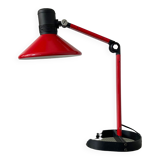 Vintage industrial desk lamp metal red and black 70s 80s