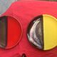 5 cups and 5 saucers signed Luc vallauris vintage