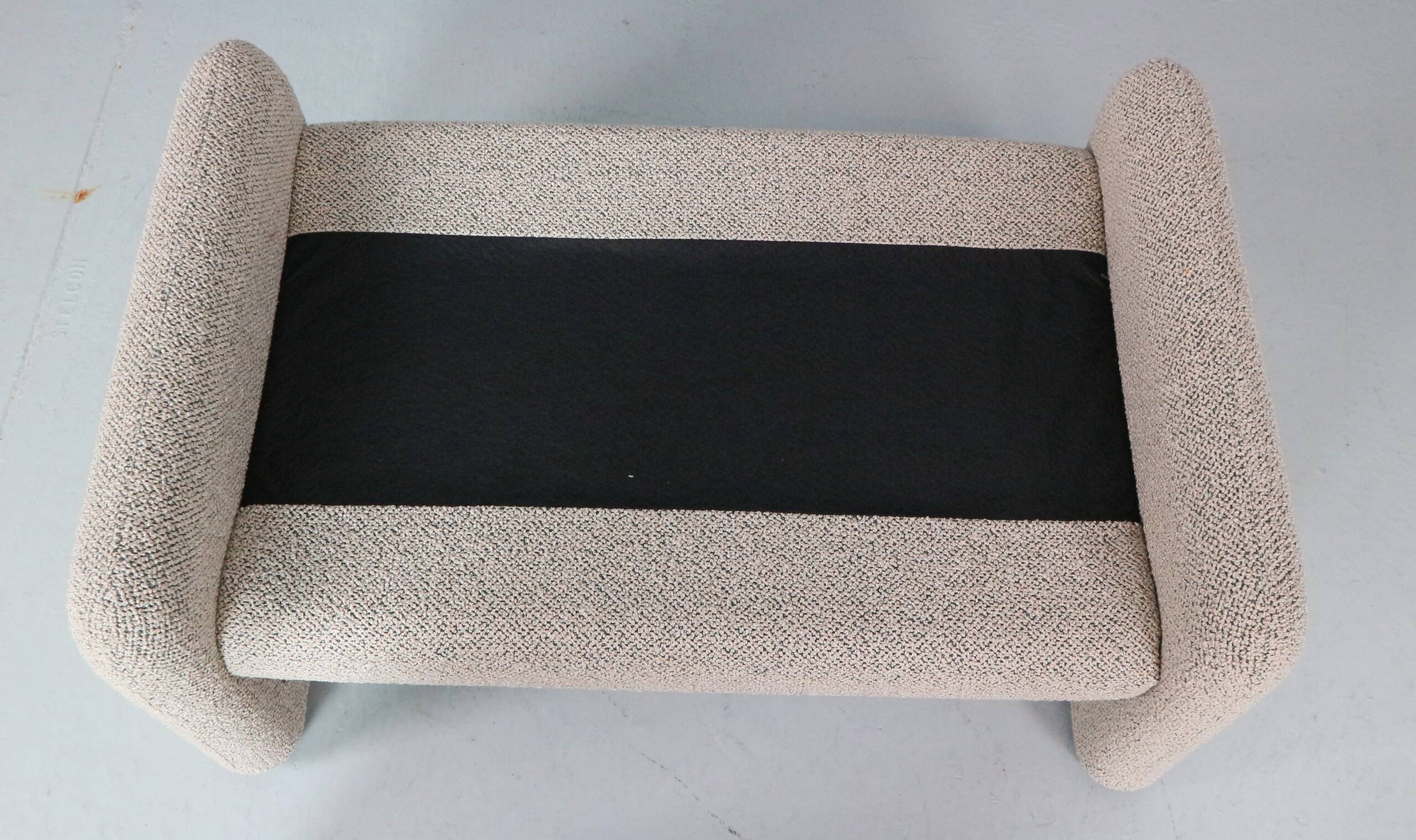 Vico Magistretti "Maralunga" footstool re-upholstered For Cassina