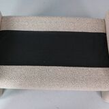 Vico Magistretti "Maralunga" footstool re-upholstered For Cassina