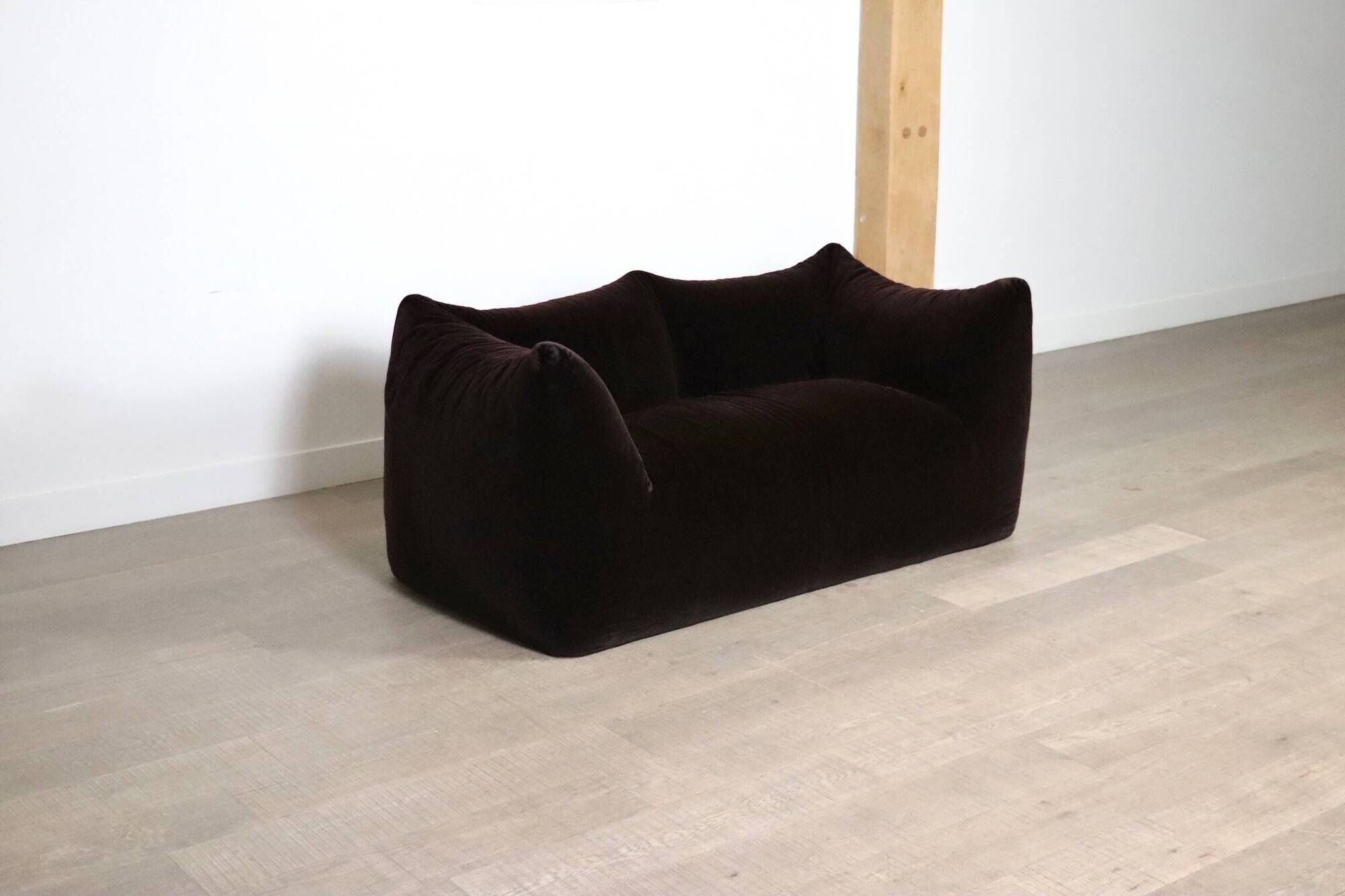 Le Bambole Sofa In Original Mohair Velvet By Mario Bellini For B&B Italia,