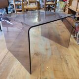 Smoked plexiglass sofa end from the 70s