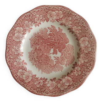 Assiette à dessert vintage Enoch Wedgwood (Tunstall). Modèle Woodland rose