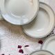 11 antique porcelain soup plates from the Couleuvre factory