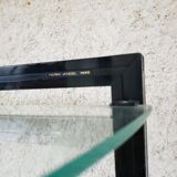 Pierre Vandel glass corner bookcase Paris