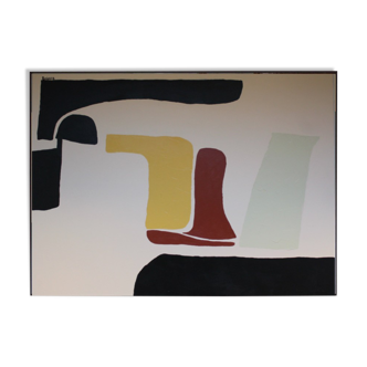 Large abstract acrylic painting for contemporary living room decoration 100x80cm