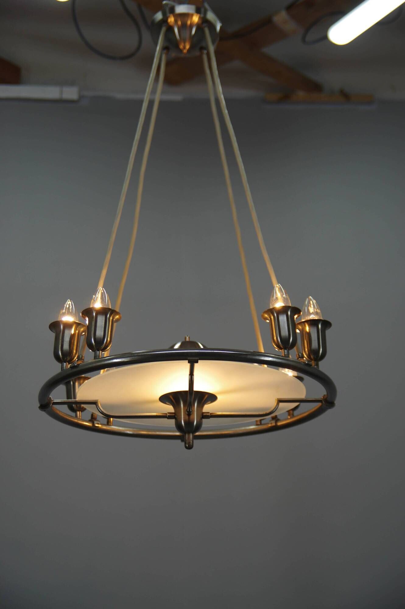 Art Deco Chandelier by Franta Anýž for IAS, Czechoslovakia, 1930s