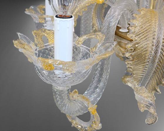 Venetian lustre in Murano glass and gold leaf